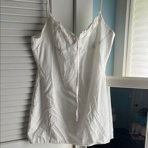 La Hearts White Sleeveless Spaghetti Strap Slip Dress